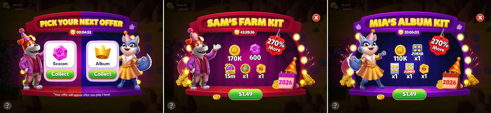 Solitaire Grand Harvest added a new twist to the Pick One type IAP Bundle
