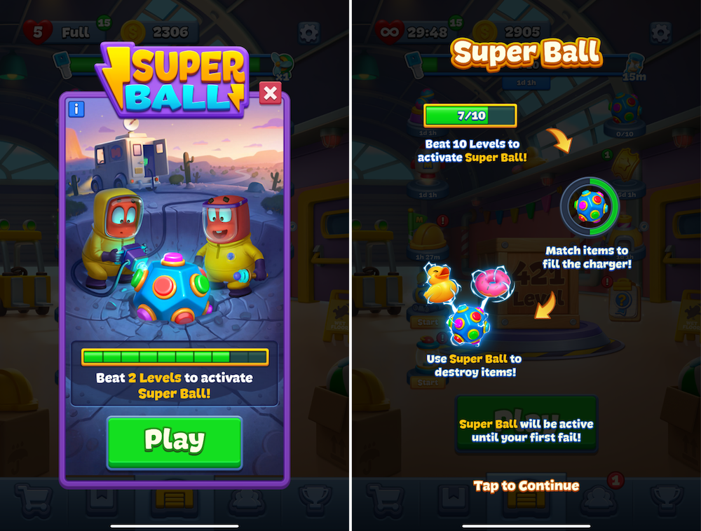 The Super Ball win streak system in Match Factory