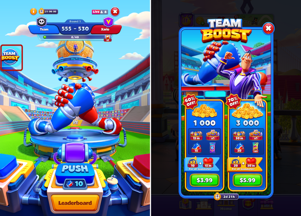 Team Boost offers individual and team rewards
