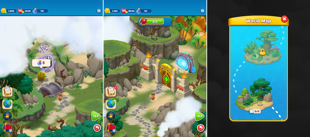 Zen Match updated its meta by replacing the room-decoration system with a task-based island exploration layer
